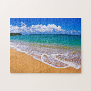 Leere Strand und blaues Wasser Puzzle