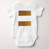 LEERE Streifen-Schablone DIY addieren TEXTimg-Gruß Baby Strampler (Rückseite)