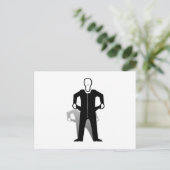 Leere Taschen Silhouette Postkarte (Stehend Vorderseite)