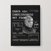 Leere - Techno-Brutalist Streetwear Desgin Button (Vorderseite)