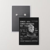 Leere - Techno-Brutalist Streetwear Desgin Button (Vorderseite/Rückseite)