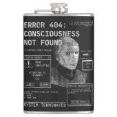 Leere - Techno-Brutalist Streetwear Desgin Flachmann (Vorderseite)