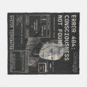 Leere - Techno-Brutalist Streetwear Desgin Fleecedecke (Vorderseite (Horizontal))