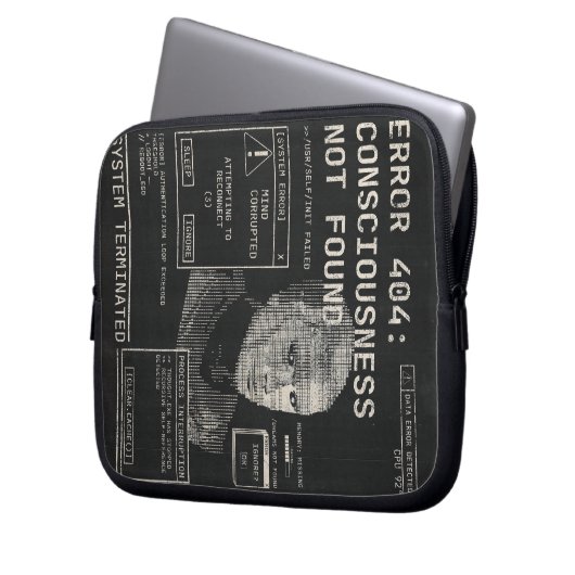 Leere - Techno-Brutalist Streetwear Desgin Laptopschutzhülle (Vorderseite Links)