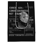 Leere - Techno-Brutalist Streetwear Desgin Mittlere Geschenktüte (Rückseite)