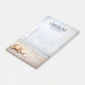 Leere To-Do-Checkliste Notizen Strandmuscheln (angewinkelt)