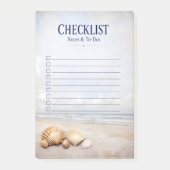 Leere To-Do-Checkliste Notizen Strandmuscheln (Vorderseite)