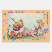 LEERE ÜBERPRÜFUNGEN UND BLUME GESCHENKPAPIER SET (Vorderseite)