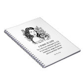 Leere und weiße Frau mit Notizbuch-Rose Notizblock (Rechte Seite)