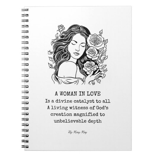 Leere und weiße Frau mit Notizbuch-Rose Notizblock (Vorderseite)