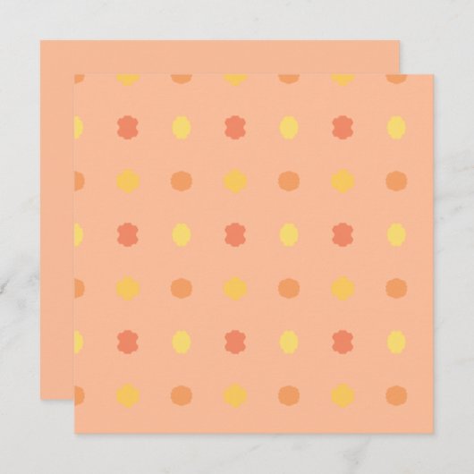 Leere Vier Ecken Pfirsichgelb gepolstertes Muster (Vorne/Hinten)