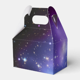 Leere violette Galaxie Cluster Himmels- Geschenkschachtel