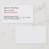 Leere Visitenkarte (Vorne/Hinten)