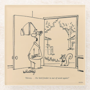 Leere Vogel-Zufuhr 2 Glasuntersetzer