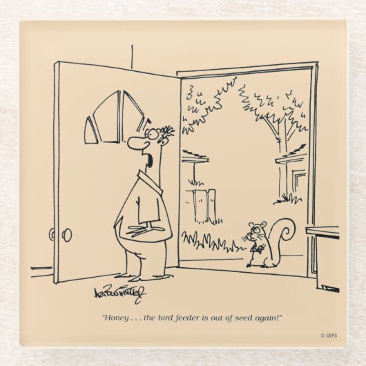 Leere Vogel-Zufuhr 2 Glasuntersetzer (Vorderseite)