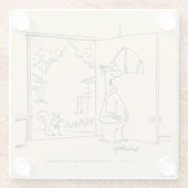 Leere Vogel-Zufuhr 2 Glasuntersetzer (Rückseite)