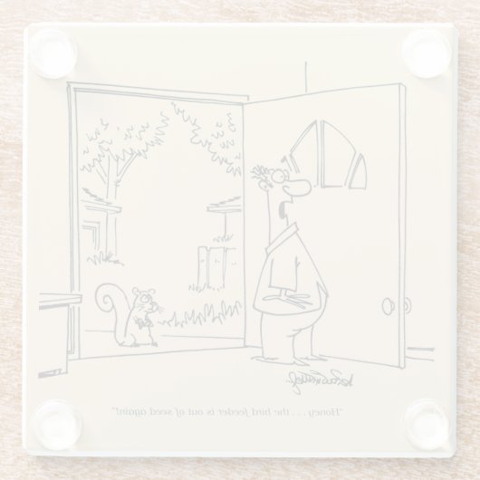 Leere Vogel-Zufuhr 2 Glasuntersetzer (Rückseite)