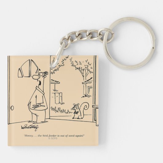 Leere Vogel-Zufuhr Schlüsselanhänger (Rückseite)
