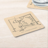 Leere Vogelzuführung 2 Rechteckiger Pappuntersetzer (angewinkelt)