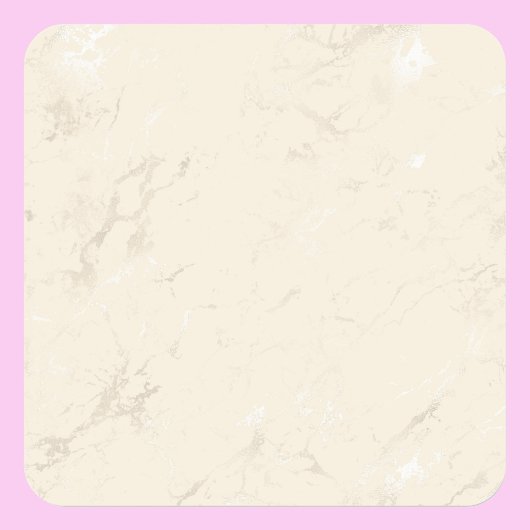 Leere Vorlage, DIY Text Art Logo, cremefarbener Ma Quadratischer Aufkleber