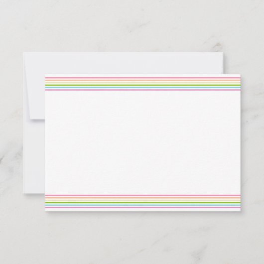 Leere Vorlage Eleganter Regenbogenfarben Streifen (Vorderseite)