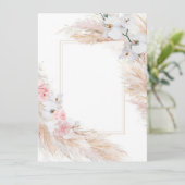 Leere Vorlage Florale Einladung/Save The Date (Stehend Vorderseite)