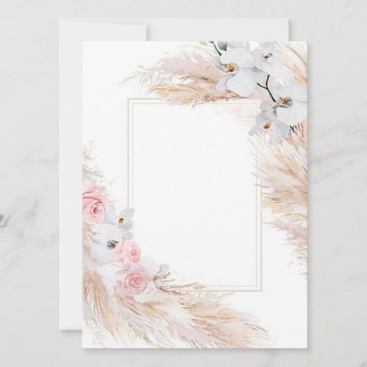 Leere Vorlage Florale Einladung/Save The Date (Vorderseite)