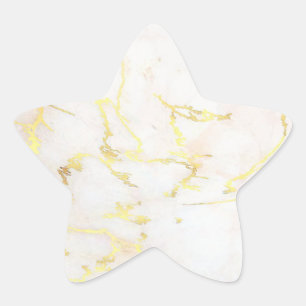 Leere Vorlage Goldmarmor Fügen Sie Ihren Text Mode Stern-Aufkleber