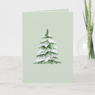 Leere Weihnachtskarte mit schneebedecktem Watercol Einladung