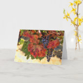 Leere Wein-Fall-Ernte-Anmerkungs-Karte Karte (Gelbe Blume)