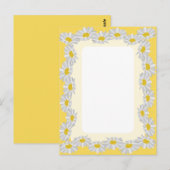 Leere weiße Daisy mit gelber Lemon-Karte Postkarte (Vorne/Hinten)