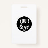 Leere weiße DIY Vorlage Ihr Logo hier Mitarbeiter Ausweis (Vorderseite)