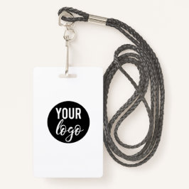 Leere weiße DIY Vorlage Ihr Logo hier Mitarbeiter Ausweis