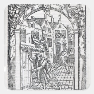 Leeren der Kammer-Töpfe Quadratischer Aufkleber