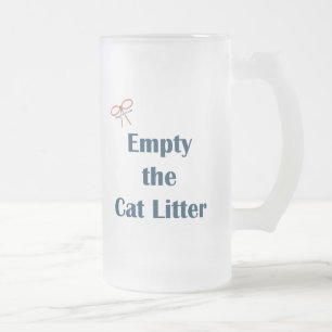 Leeren Sie die Katzen-Sänfte-Erinnerungen Mattglas Bierglas