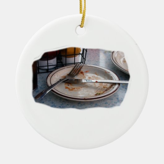 Leeren Sie gegessenen Keramik Ornament (Vorne)