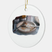 Leeren Sie gegessenen Keramik Ornament (Links)