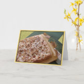 Leerer Anmerkungs-Karten-Parmesankäse, Speck u. Karte (Gelbe Blume)