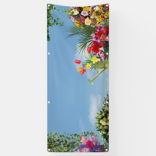 leerer Blumengeschäftsverkauf Banner (Vertikal)