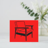 Leerer Bürostuhl Postkarte (Stehend Vorderseite)