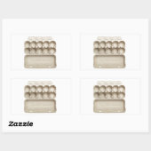 Leerer Eierkarton Rechteckiger Aufkleber (Blatt)