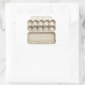 Leerer Eierkarton Rechteckiger Aufkleber (Tasche)