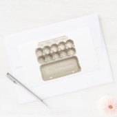 Leerer Eierkarton Rechteckiger Aufkleber (Umschlag)