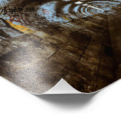 Leerer Eisenbahntunnel mit Graffiti-Foto Fotodruck (Ecke)