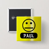 Leerer Gesichts-Namensschild Button (Vorne & Hinten)