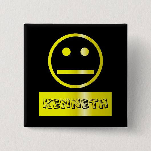 Leerer Gesichts-Namensschild Button (Vorderseite)