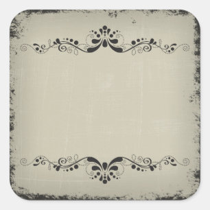 Leerer Halloween-Glas-Aufkleber Quadratischer Aufkleber