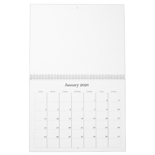 Leerer Kalender 2020 - Weißes Muster (Jan 2026)