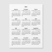 Leerer Kalender 2021 Magnetkarte (Vorderseite)