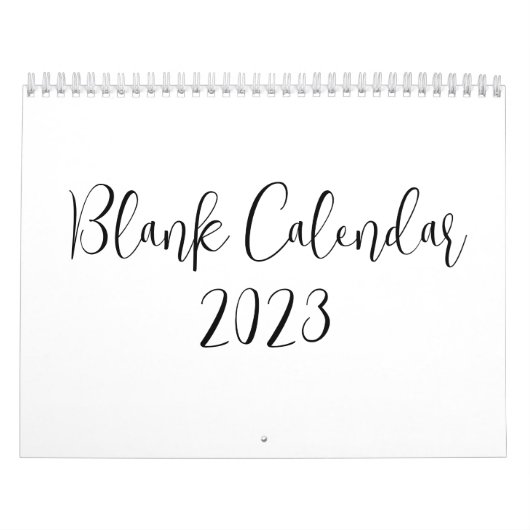 Leerer Kalender 2023 mit Text (Titelbild)